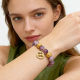 18K GG Anger Forest Violet Bead Chain Bracelet