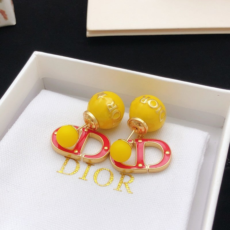 18K CD Tribales Red Earrings