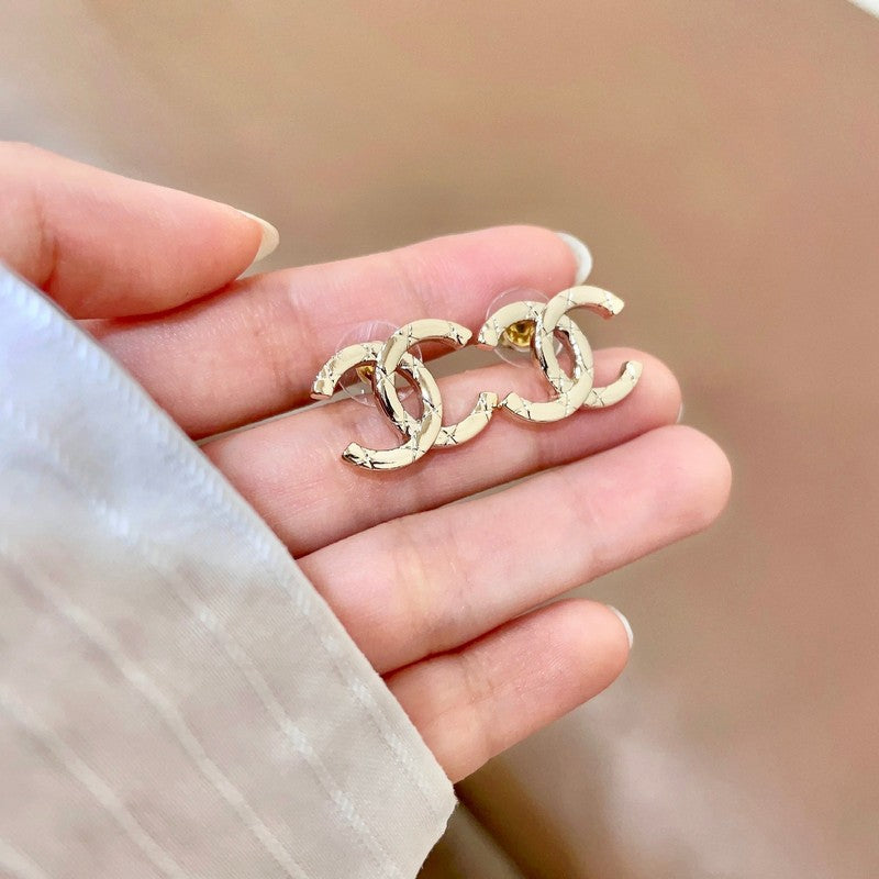 18K CC Vintage Gold Earrings