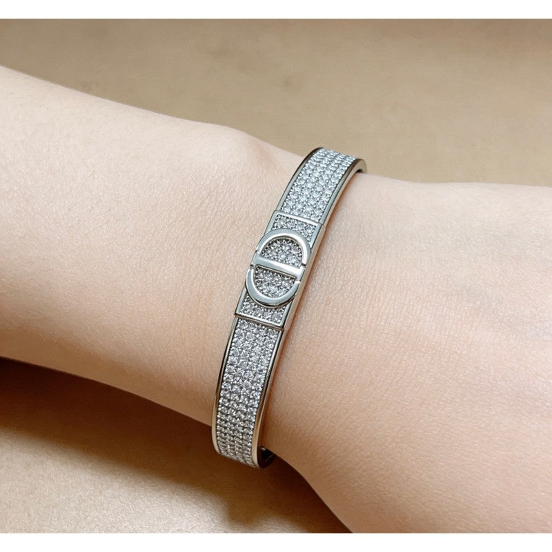18K CD Diamond Gold Bracelet