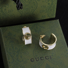 18K Double G Color Enamel Earrings