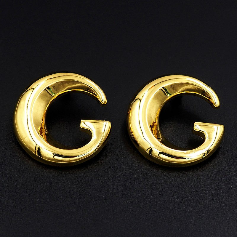 18K GG Large Gold Earrings