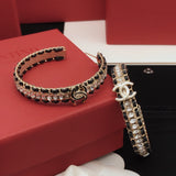 18K CC Strass Earrings