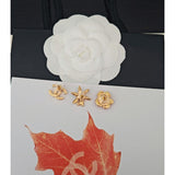 18K CC Color Camellia Earrings