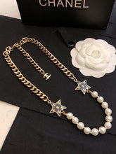 18K CC Star Pearls Necklace