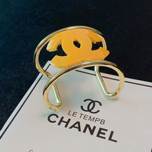 18K CC Color Logo Open Cuff Bracelet