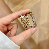 18K Louis Blossom Black & White Earrings