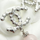 18K CC 25P Pink Pearl Gold Earrings