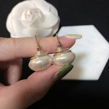 18K CC Pearl Earrings