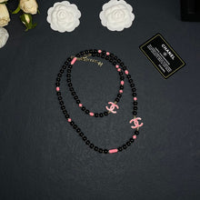 18K CC 24B Black Pearls Necklace