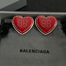 18K BB Red Heart Earrings