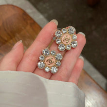 18K CC Color Flower Diamond Earrings