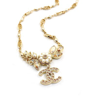 18K CC Flower Pendant Necklace