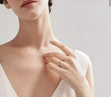 18K T Narrow Pave Diamond Ring