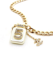 18K CC No.5 Perfume Pendant Chain Necklace