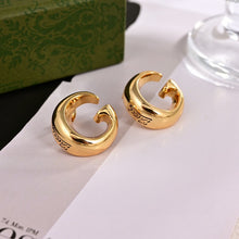 18K Double G GG Logo Earrings