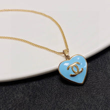 18K CC Blue Heart Necklace