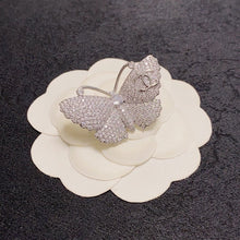 18K CC Full Diamond Butterfly Brooch