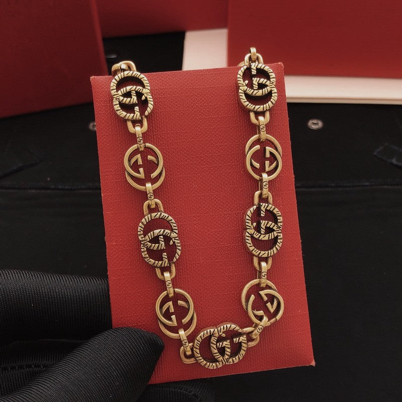 18K GG Vintage Interlocking G Twist Chain Necklace
