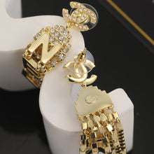 18K CC Letter Earrings