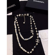 18K CC Long Pearl Necklace