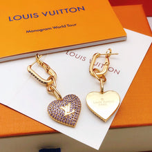 18K Louis Heart Diamond Earrings