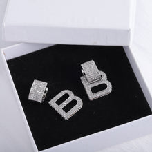 18K BB Hourglass Diamond Earrings