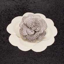 18K CC Full Diamond Camellia Brooch