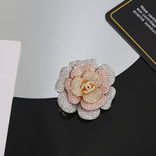 18K CC Camellia Pink Diamonds Brooch