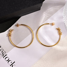 18K Saint Circle Gold Earrings