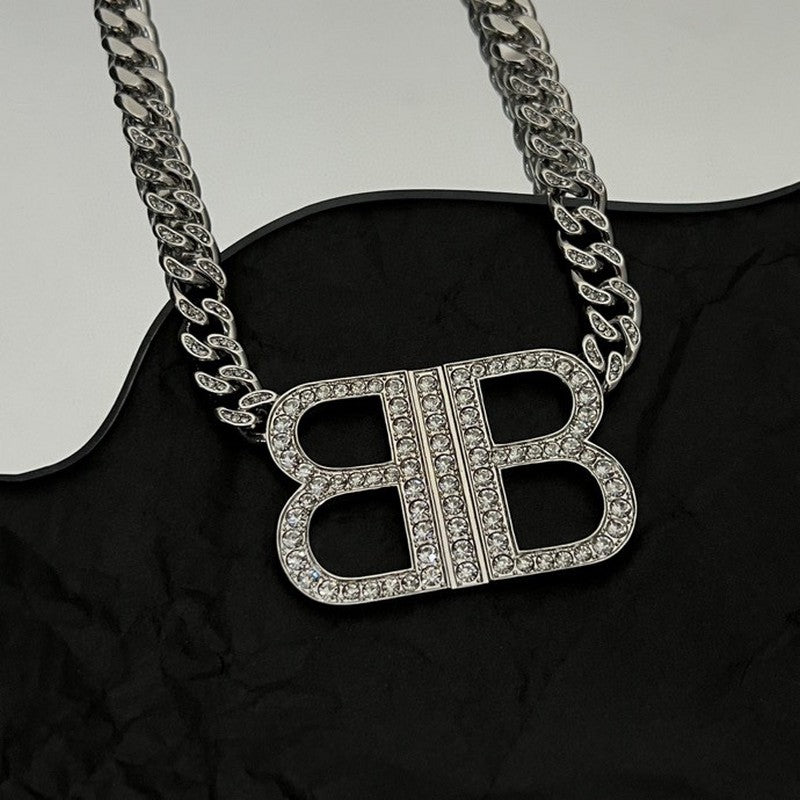 18K BB Chain Diamond Necklace
