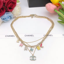 18K CC Color Typo Necklace