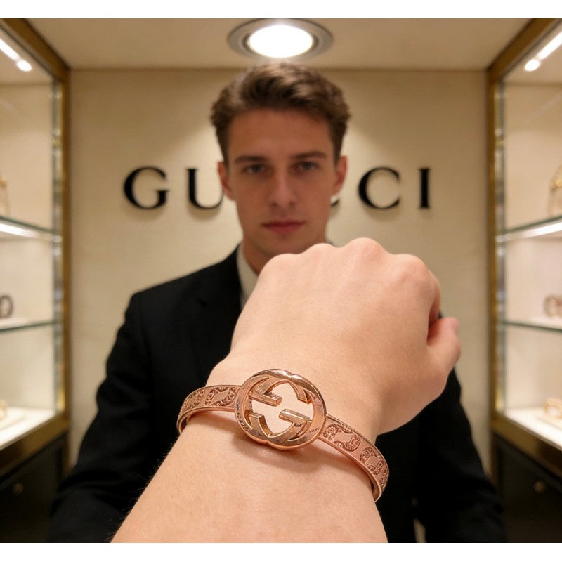 18K GG Interlocking G Gold Bracelet