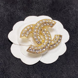 18K CC Diamonds Brooch
