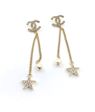 18K CC Pearl & Star Earrings