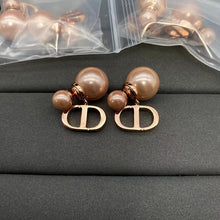 18K Petit CD Pearl Earrings