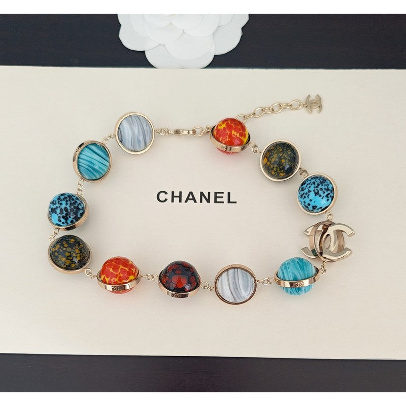 18K CC Color Crystal Gold Bracelet