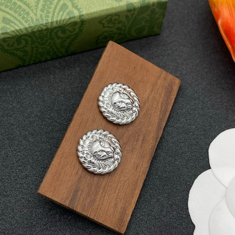 18K GG Lion Earrings