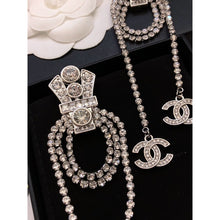 18K CC Tassel Crystal Earrings