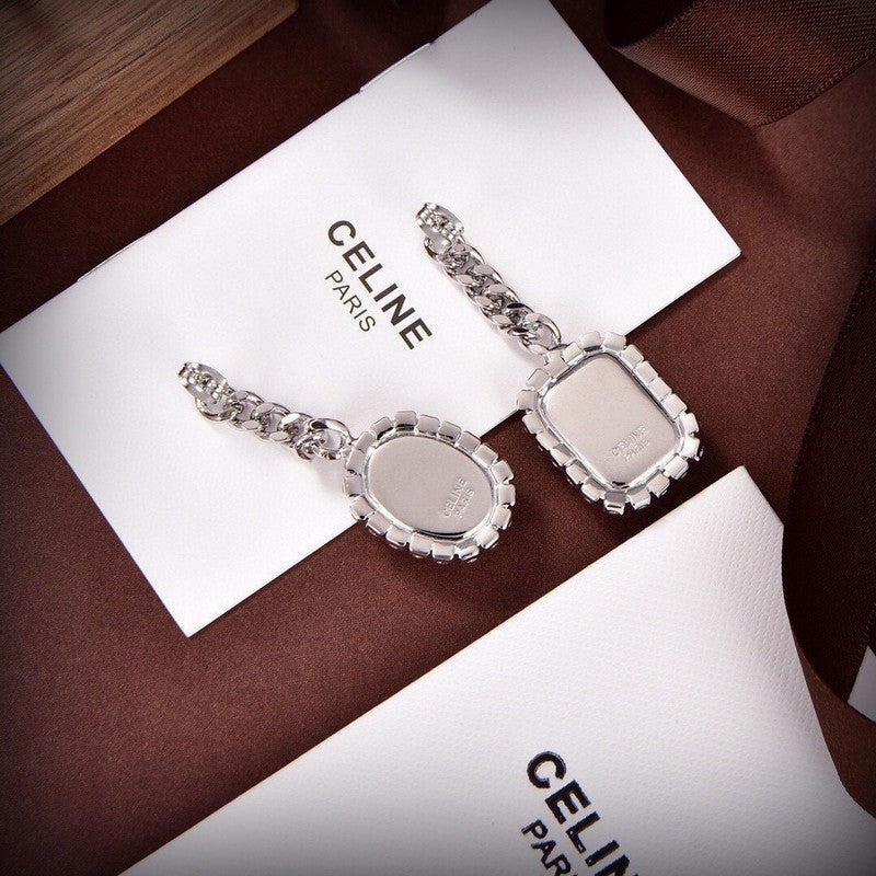 18K CE Diamond Drop Earrings