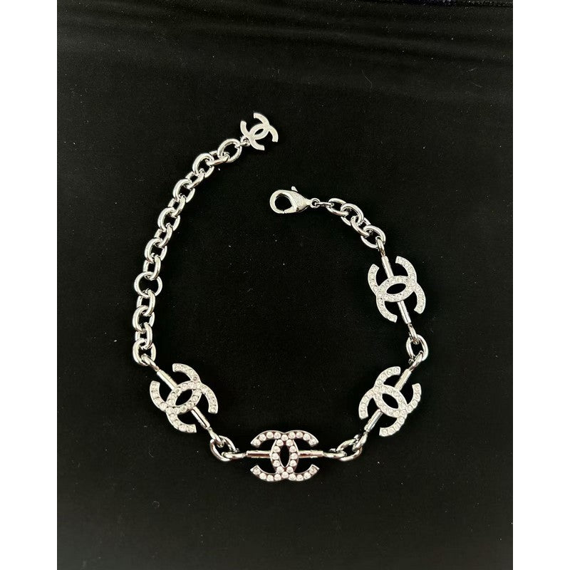 18K CC Gold Diamond Bracelet