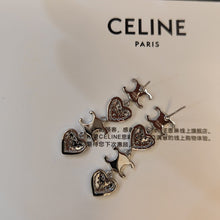 18K Triomphe Heart Pendant Earrings