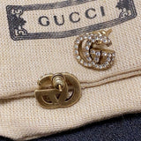 18K GG Diamond Gold Earrings