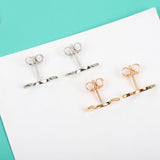 18K T Smile Diamond Earrings