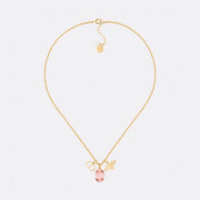 18K Dior Petit CD Pink Crystal Necklace