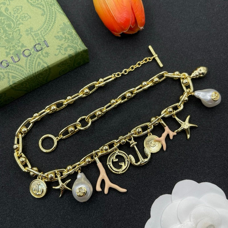 18K GG Interlocking G Element Gold Necklace