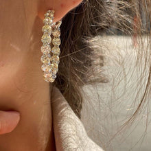 18K T Hoop Diamonds Earrings