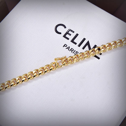 18K CD Triomphe Small Gourmette Necklace