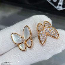18K Two Butterfly Between the Finger Pearl Ring