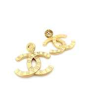 18K CC Drop Pendant Earrings